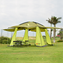 Wanderer double floor four door rain-proof cooling shed camping barbecue shade for many people large cooling beach shade
