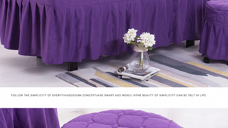 Tím bedspread vẻ đẹp thẩm mỹ viện dành riêng gia đình của bốn bộ tối giản Hàn Quốc của bảng massage Hàn Quốc đặc biệt tạo nên vĩnh viễn - Trang bị tấm khăn trải giường spa cao cấp