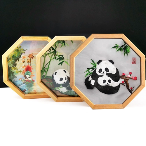 Памятная двусторонняя вышивка, DIY, с вышивкой, панда, подарок на день рождения