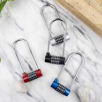 Longer password lock cabinet lock cabinet lock home wardrobe door file cabinet shoe cabinet U-shaped long beam padlock