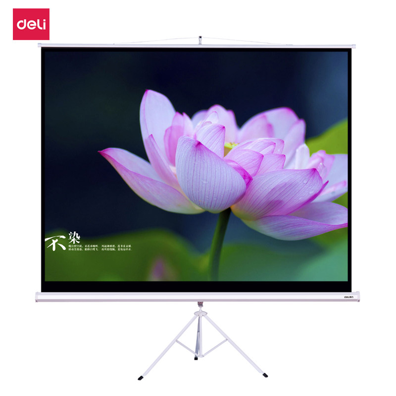 Able projection curtain cloth 100 inch 50491 HD projector machine to floor outdoor portable simple film bracket