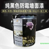Pure Black Dark Grey Interior Wall Emulsion Paint Indoor Self-Brushed Ceiling Wall Lacquered Paint Paint Wall Paint 20KG