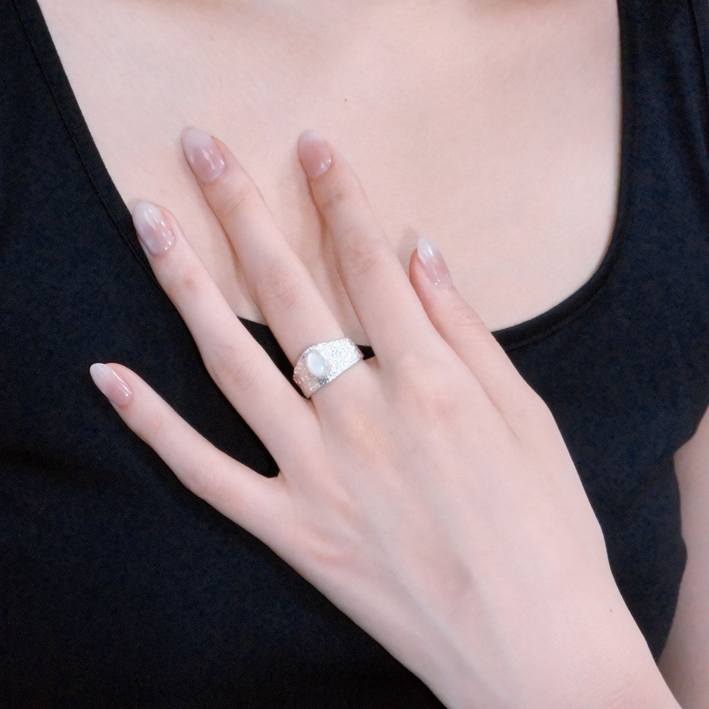 Be your own princess with a moonstone crown ring