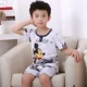 Đồ ngủ trẻ em mùa hè cậu bé mỏng phần bé trai cotton phù hợp với trẻ em mùa hè tay áo ngắn trẻ lớn 12 tuổi 15 trẻ em