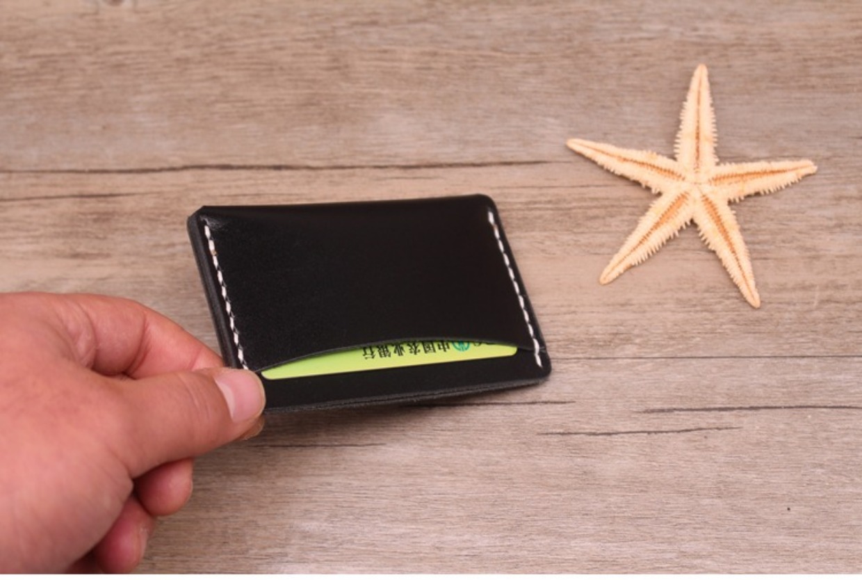 Lớp đầu tiên của túi đựng thẻ da nữ Hàn Quốc mini nhỏ gọn gói thẻ đơn nam da rám nắng ví đựng thẻ thông minh