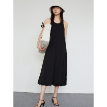 Amyy Studios Du special Bud feel pleated hem double sleeveless breathable loose loose paper piece man dress