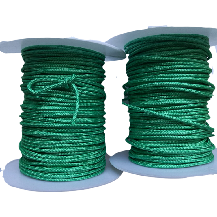 UV-resistant anti-corrosion green vigorously horse-drawn rope 2mm army green polyethylene polymer fiber bow and arrow D-ring rope