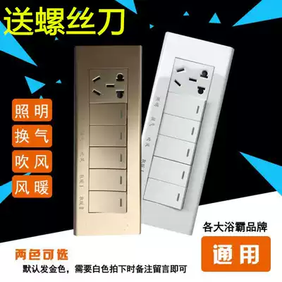 118 type universal heater Yuba special switch panel socket 4 open five open three four in one Five in one waterproof