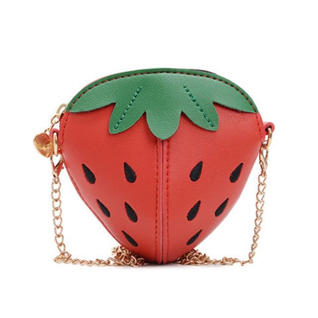 Children's Bag Girls Girls Girls Princess One Shoulder Messenger Bag 2023 New Strawberry Coin Purse Cute Accessories