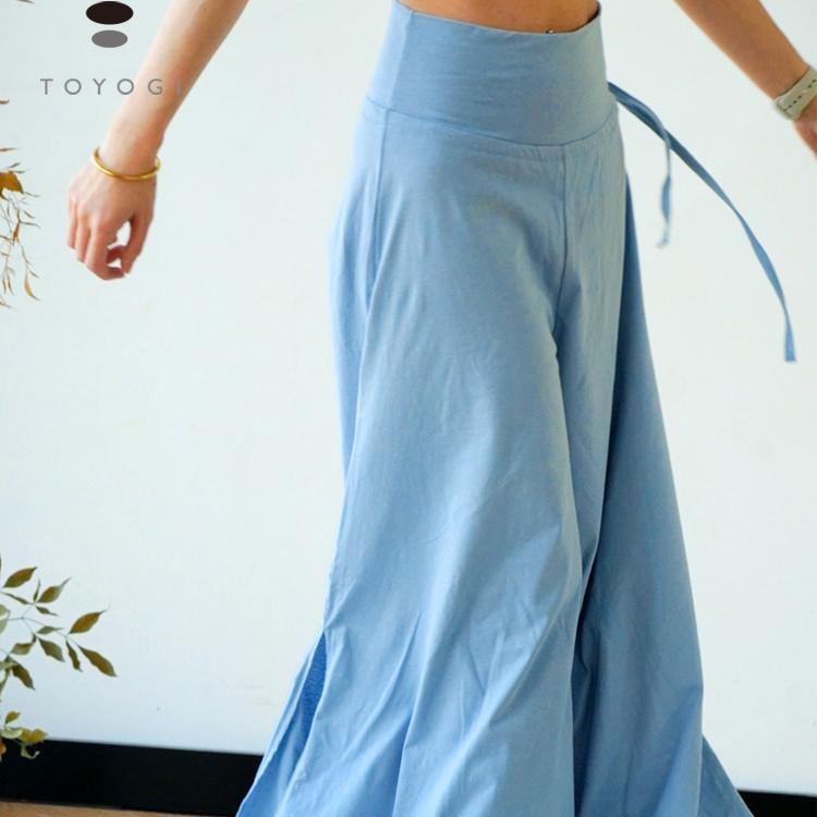 Toyogi Comfortable Magic Pants for Meditation, Loose-Fitting Breathable Thin Yoga Pants with Waist Tie