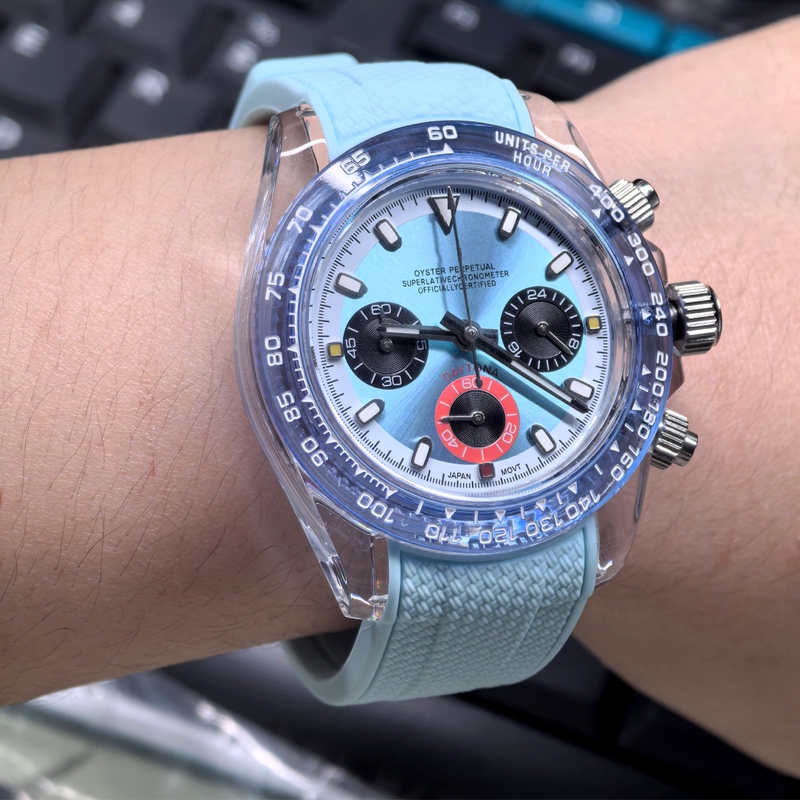 New Stainless Steel Watch Quartz Vk63 Movement 39mm Stainless Steel Case Sapphire Glass Rubber Strap New Stainless Steel Watch Quartz Vk63 Movement 39mm Stainless Steel Case Sapphire Glass Rubber Strap