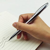 Metal simple stainless steel rotating gel pen signature pen free lettering logo custom boxed gift pen