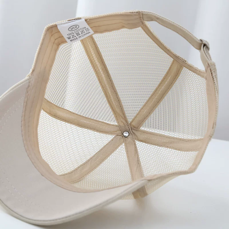 Breathable hair mesh, hat, summer baseball cap