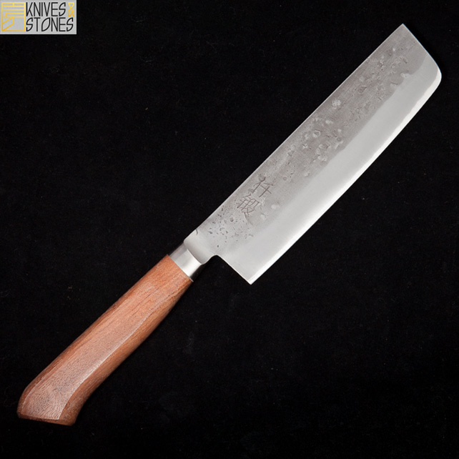 Yan Ren Society Japan imported kitchen knife Japanese-style forged chef's knife chef's knife ox knife green two carbon steel Santoku knife thousand forging