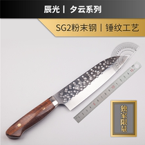 Iwate Co. Ltd. Kato Yuyun SG2 Powder Steel Stainless Steel Hammer Pattern Home Kitchen Knife Chef Knife Beef Knife