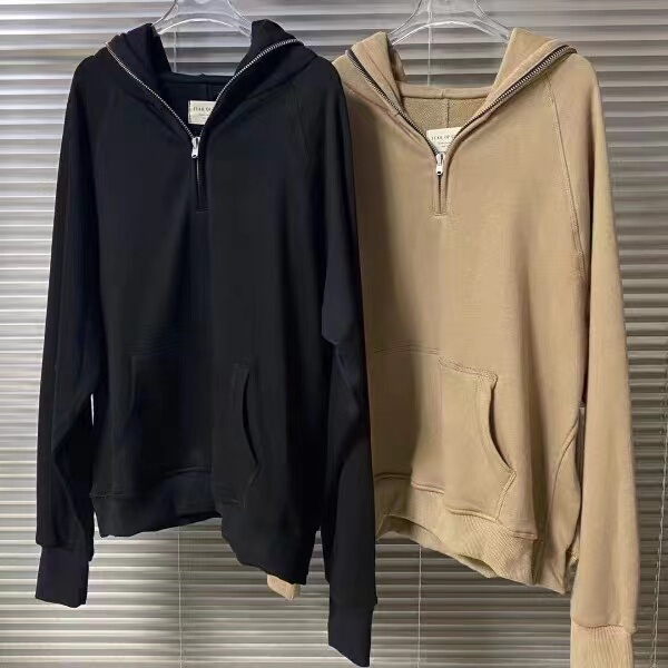 Season 3 3Rd Hoodie with Zipper, Long Sleeves, Double Hood, Pure Cotton Terry Fabric, High Street Entry-Level Top