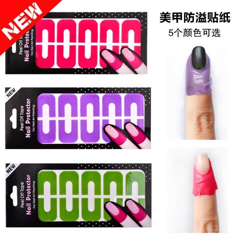 Nail Art Auxiliary Tool Anti-Overflow Stickers Nail Polish Stickers Model Anti-Overflow Gel Peelable Nail Edge Patches 10 Pieces Pack Nail Art Auxiliary Tool Anti-Overflow Stickers Nail Polish Stickers Model Anti-Overflow Gel Peelable Nail Edge Patches 10 Pieces Pack