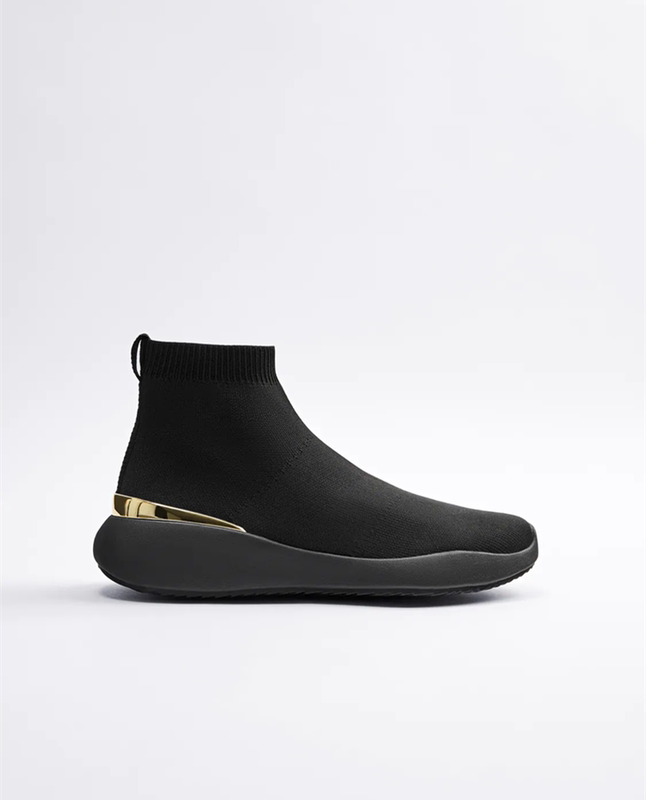 European and American New Style Flat Round-Toe Soft Elastic Sock Casual Men's Shoes Versatile Black Embellished Sock-Style Sneakers European and American New Style Flat Round-Toe Soft Elastic Sock Casual Men's Shoes Versatile Black Embellished Sock-Style Sneakers