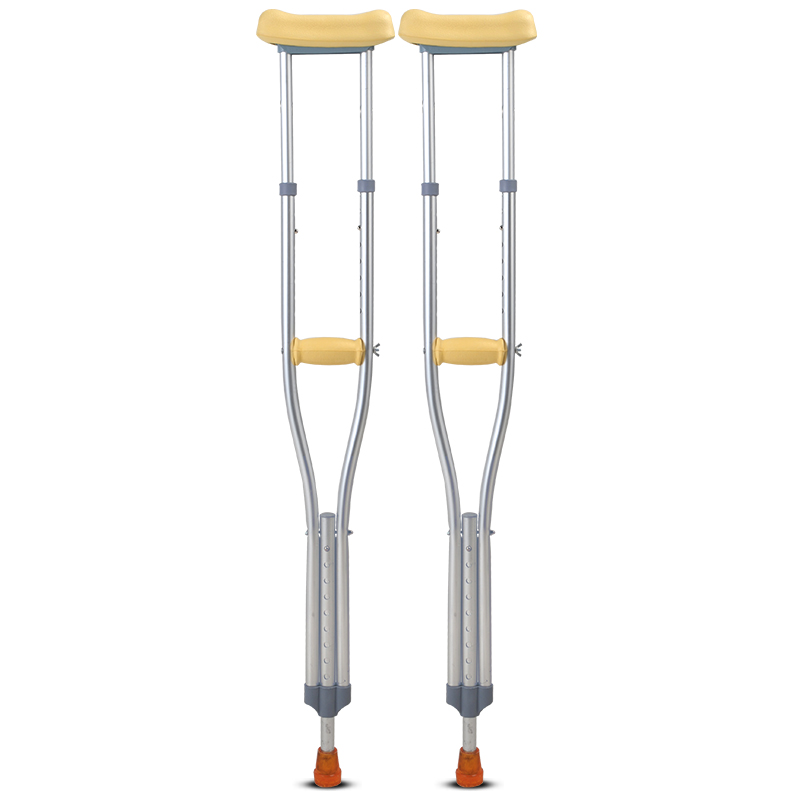 Thickened aluminum alloy cane Telescopic 9-speed adjustment lifting armpit non-slip double cane fracture walker for people with disabilities