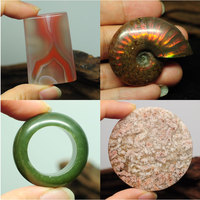 Jade, onyx, chalcedony, jade, colorful spiral stone pendant, safety buckle, brand, handle, carving, collection link