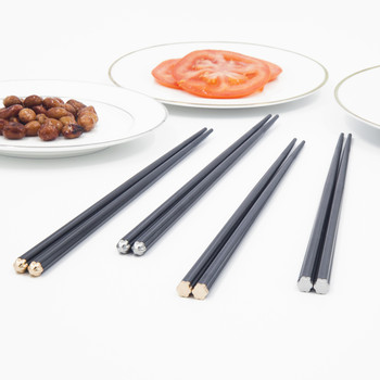 Dongjia pointed anti-slip double silk plum blossom alloy chopsticks