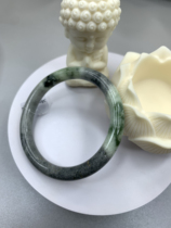 Lantian jade and ink green bracelet