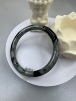 Lantian jade bracelet solid color black jade