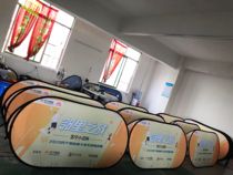 Childrens sports hall fence Youth badminton folding training basketball baffle display advertising board double-sided