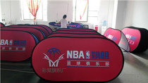 A-screen display rack Basketball court baffle outdoor double-sided folding billboard Oval a-screen football field game fence card