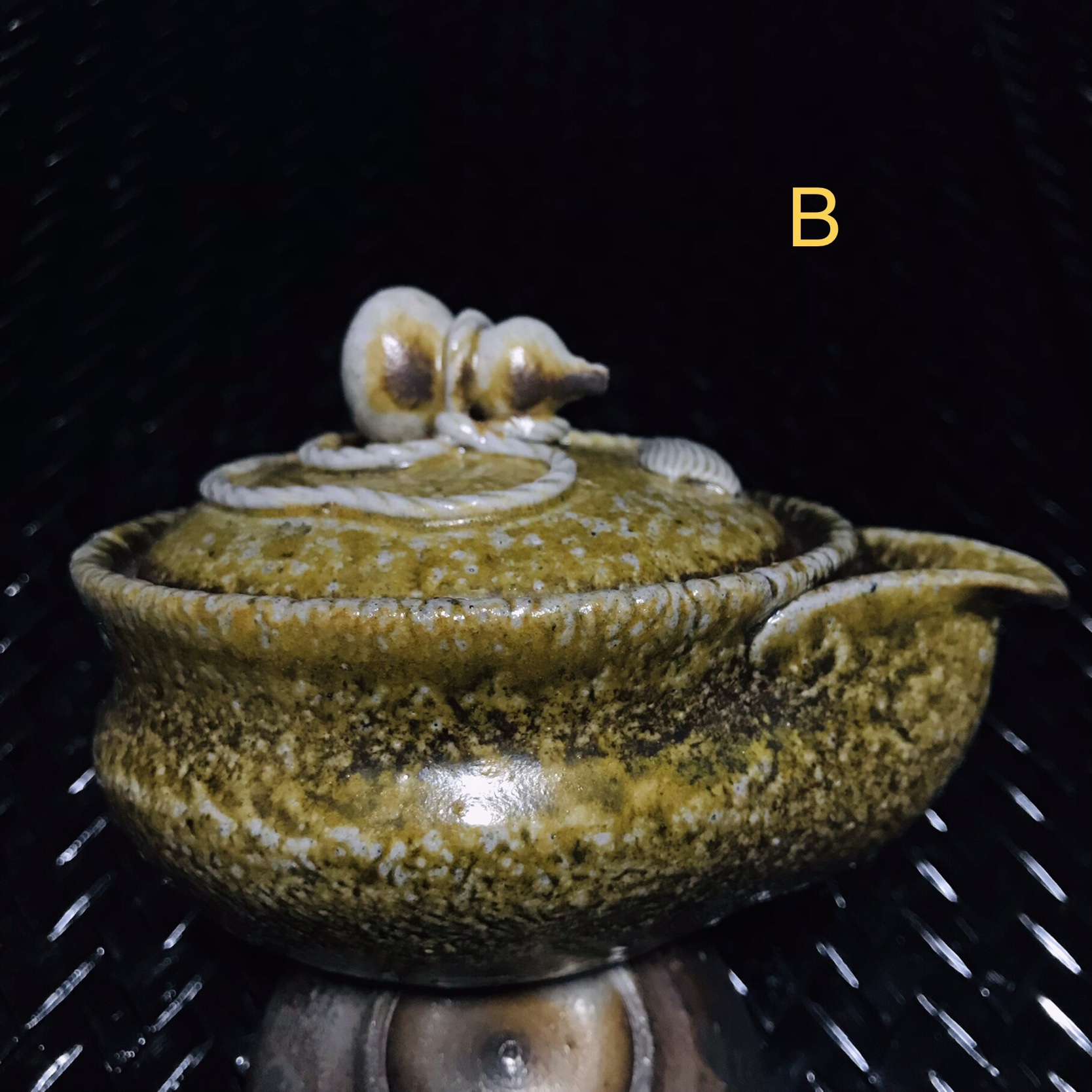 入江光人司备前烧葫芦摘宝瓶B窑变精彩土味浓郁釉彩丰厚自然
