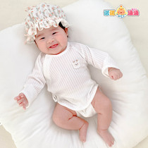 Newborn baby clothes Summer thin Buddhist monk blouses first born in summer Just 0 March pure cotton half back clothes