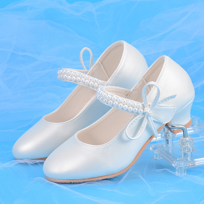 Girls Princess Shoes High Heels White Leather Shoes Little Girl Catwalk Host Performance with Dress Flats Girls Shoes Girls Princess Shoes High Heels White Leather Shoes Little Girl Catwalk Host Performance with Dress Flats Girls Shoes