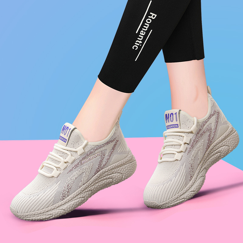 Elegant Sports Shoes for Women 2026 New Mesh Shoes Light Running Fitness Travel Breathable Women's Mom Running Shoes
