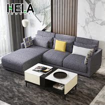 Nordic living room fabric sofa combination small apartment simple modern style corner noble concubine two or three furniture set