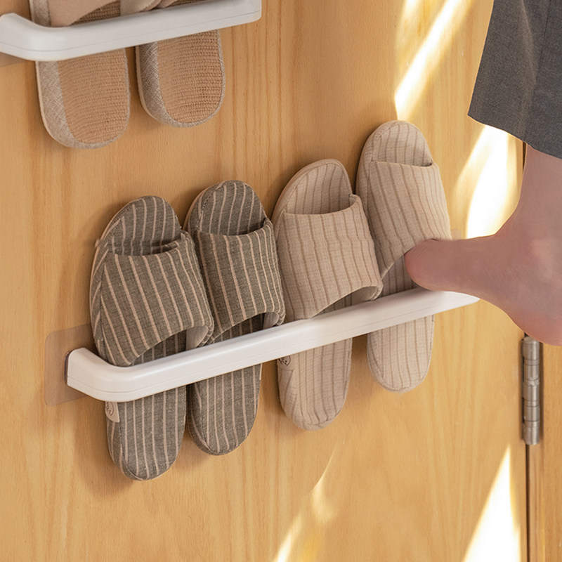 [USD 12.65] Bathroom Slipper Frame Wall Mount Free Punching Home Shoes ...