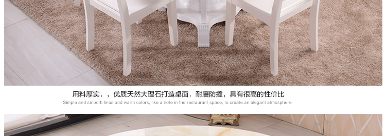 Bàn ăn gỗ cẩm thạch rắn bàn tròn hiện đại có bàn xoay căn hộ nhỏ sơn trắng 4 người 6 người bàn ghế gia đình - Bàn bàn xếp thông minh