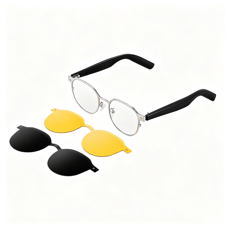 New Smart Audio Bluetooth Glasses with Headphones for Men and Women, Anti-Blue Light, Can Be Used for Nearsightedness, Listening to Music, Making and Receiving Calls, Sunglasses