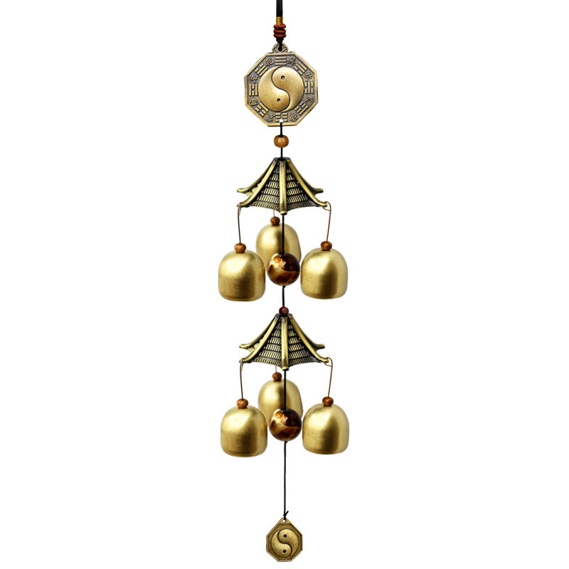 Wind bell hanging decoration creative Chinese pure copper bell Bell Cure family room Balcony Shop On-board Small Bell Pendant