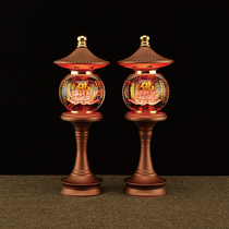 LED Crystal Lotus lamp Buddha lamp long Ming lamp Buddha character heart lamp Buddha platform home Buddha Hall lamp supply lamp