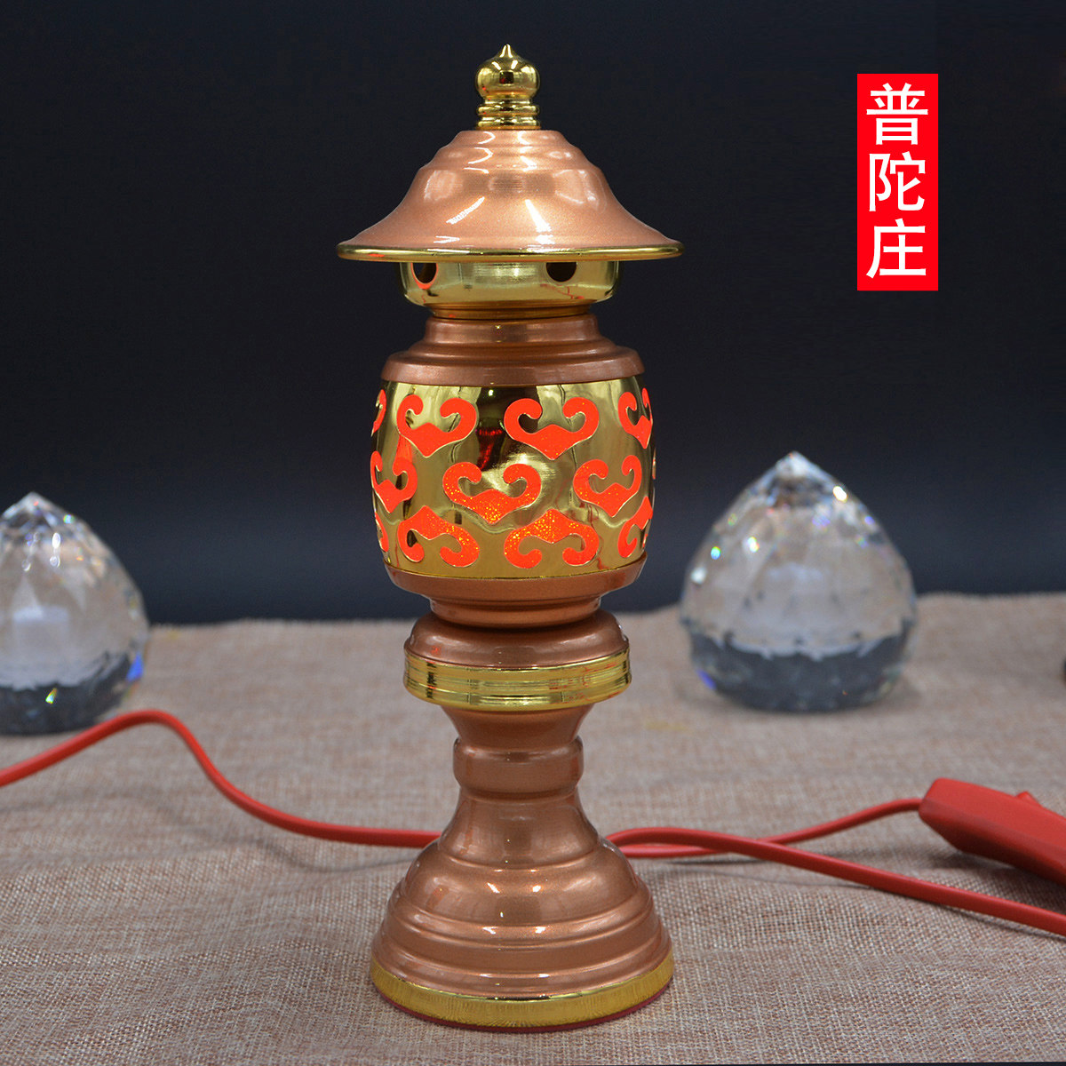 LED Seven-color Crystal Lotus Lantern Guan Lanterns for the Buddha's Lights Led Seven colourful Changming Lights Buddha Lights Buddha Tang Buddha Tang Fortune