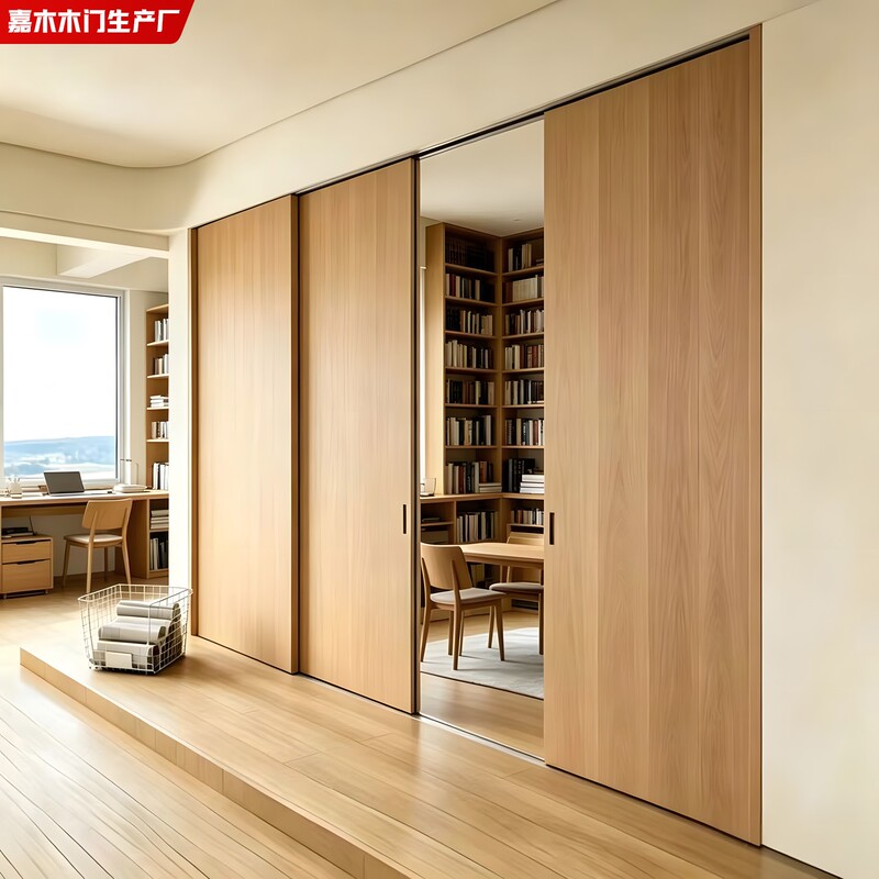 Partition Door Bag Hidden Door Room Partition Bedroom Living Room Sliding Door Triple Sliding Door Trackless Folding Door