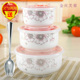 hộp cơm điện mocato Hộp đựng bát sứ tươi ba mảnh đặt bằng gốm có nắp hộp đựng lò vi sóng - Hộp cơm điện sưởi ấm hộp cơm điện chefman