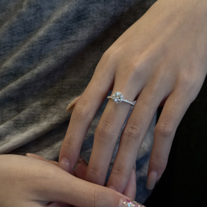 【The One】Lab-Grown Diamond Ring·Hpht High Temperature and High Pressure Method·Full Body 925 Silver with Rhodium Plating