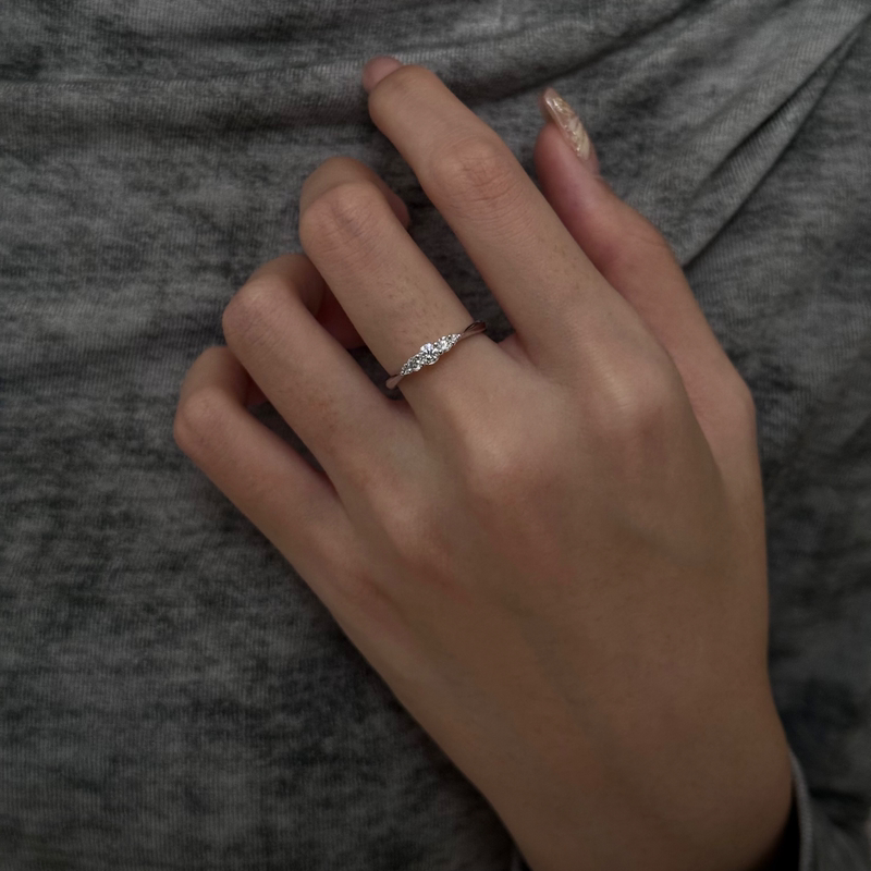 【Cultivated Diamond Galaxy】Ring·Hpht High Temperature and High Pressure Method·Full Body 925 Silver·Ngtc Certificate