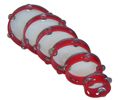 Nhạc cụ Orff nhạc cụ gõ cha mẹ-con dạy đồ chơi giáo dục mầm non tambourine đỏ - Đồ chơi nhạc cụ cho trẻ em bộ đánh trống cho bé