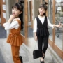 Bộ đồ cho bé gái 4 mẫu mùa thu mới cho bé gái nước ngoài Bộ 3 mẫu cho bé 8 mùa xuân và mùa thu Thời trang trẻ em Hàn Quốc 11 tuổi shop quan ao tre em