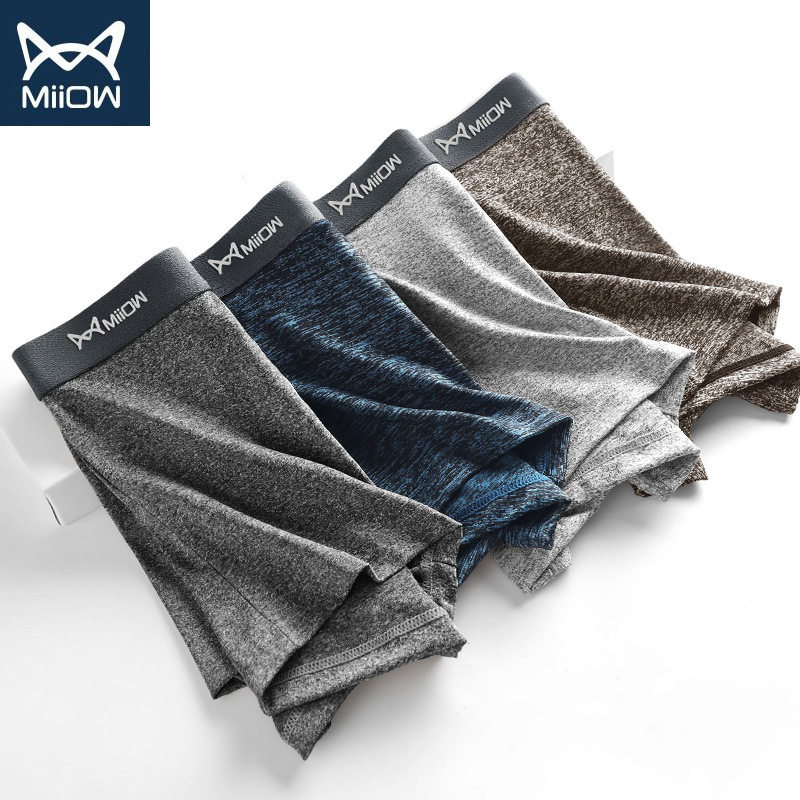Miiow cat men's underwear men's boxer underpants waist sewn cotton crotch breathable antibacterial boxer pants box