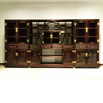 Zhengda Mingyi Ming and Qing classical Laos big red sour branch cross-toed Dalbergia Bogujia Duobao Pavilion combination three-piece set