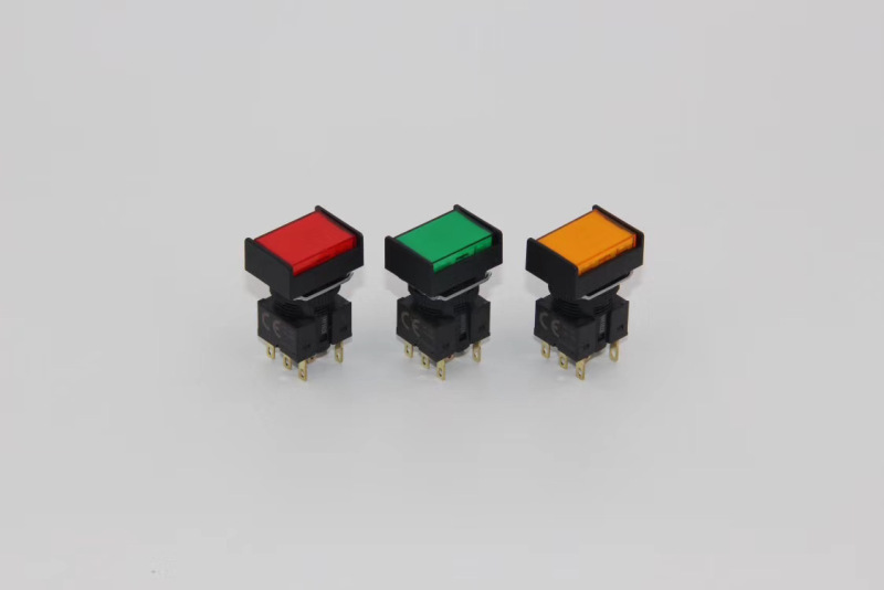 Original Omron Rectangular Push Button Switch A16-Jgm-1 Without Light and Lock A16-1 Green Red Yellow White
