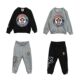 Boys and girls trendy brand monkey pure cotton sweatshirt and sweatpants suit spring and autumn sports round neck top and trousers